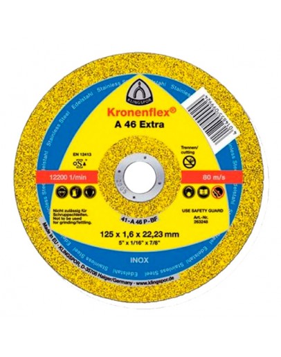 Disc de tăiere metal 125 x 1.6 x 22.23 mm Kronenflex
