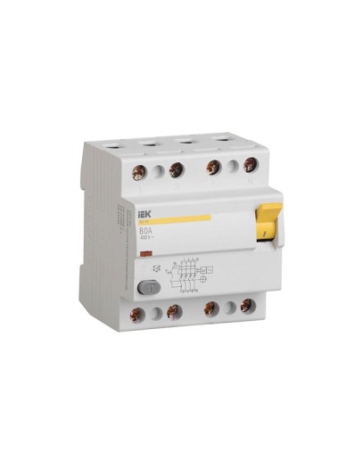 Intreruptor diferential VD1-63 4P 63A 100mA IEK
