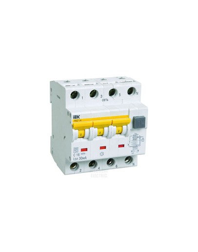 Intreruptor diferential AVDT32 4P 16A 30mA IEK