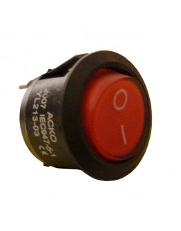 Intrerupător mini YL213-03 6A roșu