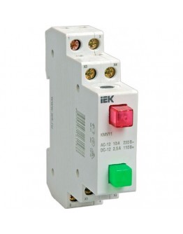 Buton dublu (rosu-verde) КМУ-11 230 V alb IEK