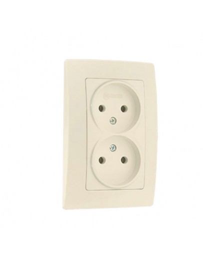 Priza dubla 16A 250V Makel