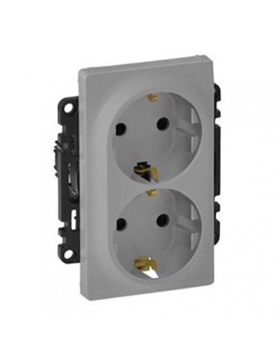 Priza dubla SCHUKO 2P+T Legrand