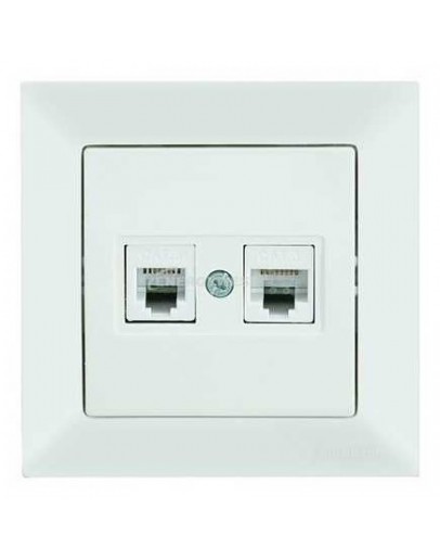 Priza 2XCAT6 (RJ45) interioară 220 V