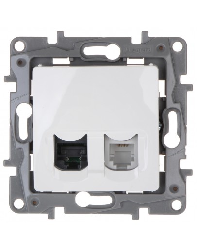 Priza RJ11+RJ45 Legrand