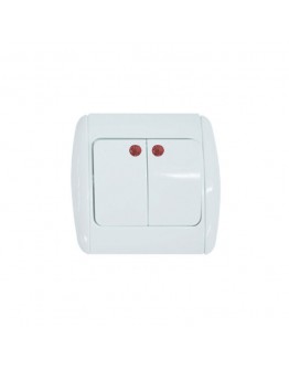 Intrerupător dublu cu indicator interior 250V Elmos
