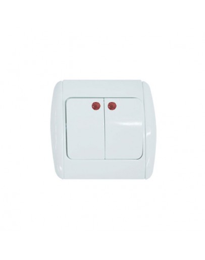 Intrerupător dublu cu indicator interior 250V Elmos