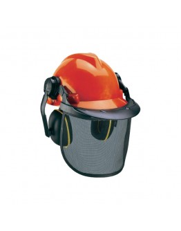 Cască de protecție + Mască rosu/Negru Einhell